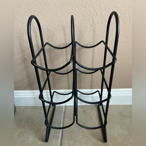 Source Unknown Black Metal Wine Rack